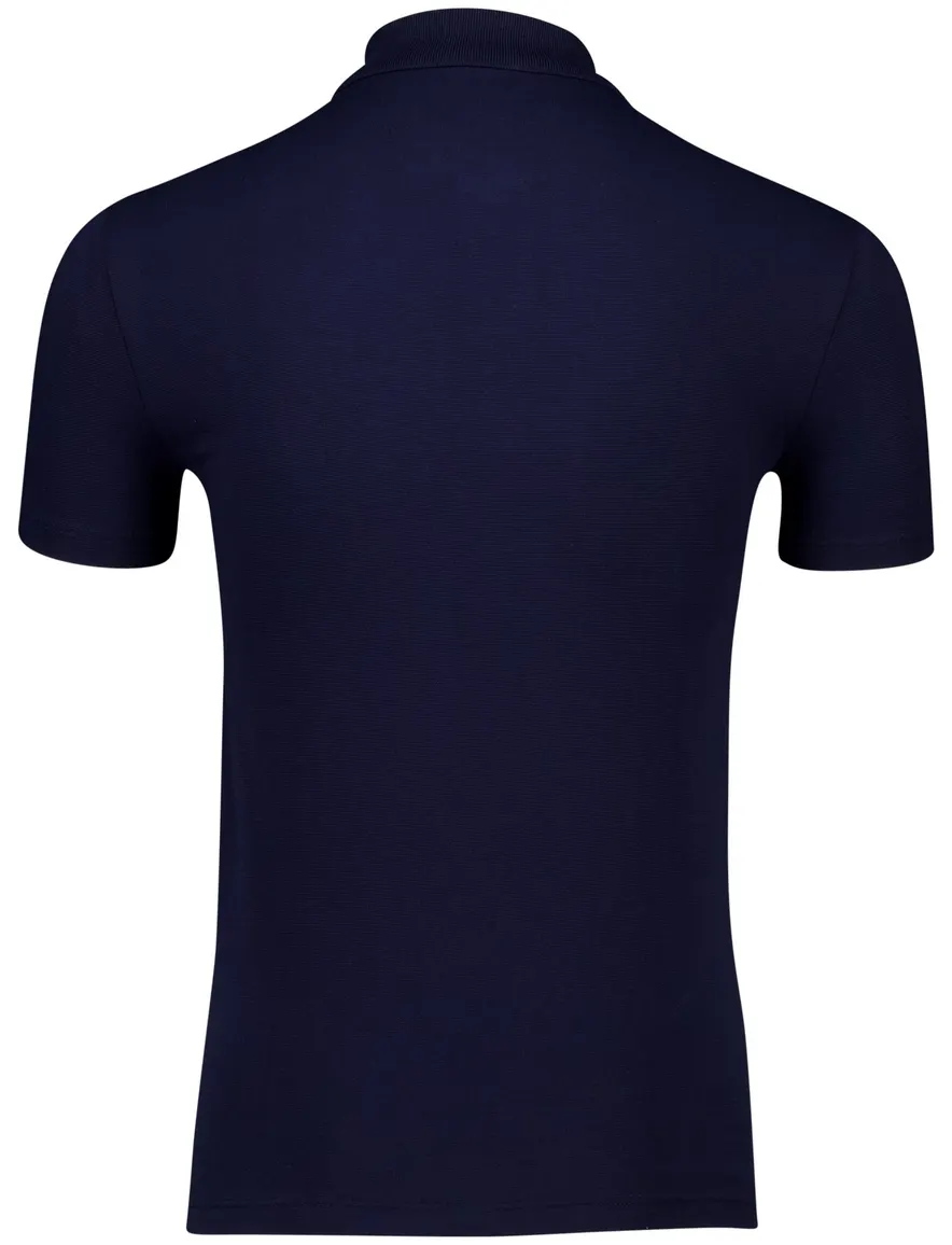 Lacoste polo donkerblauw regular fit effen