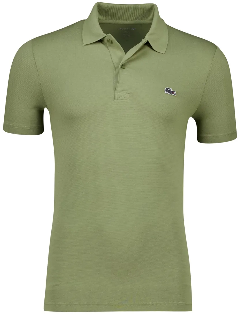 Lacoste polo groen regular fit 2-knoops korte mouw