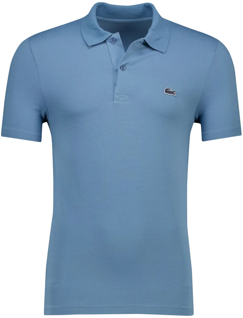 Lacoste regular fit polo pique blauw effen