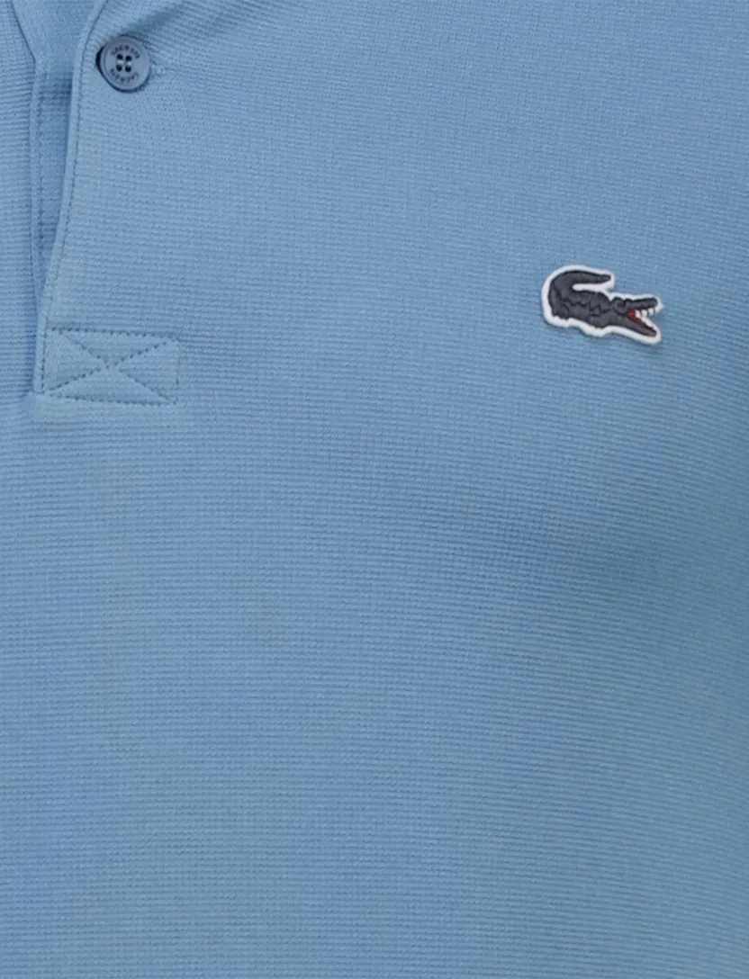 Lacoste regular fit polo pique blauw effen