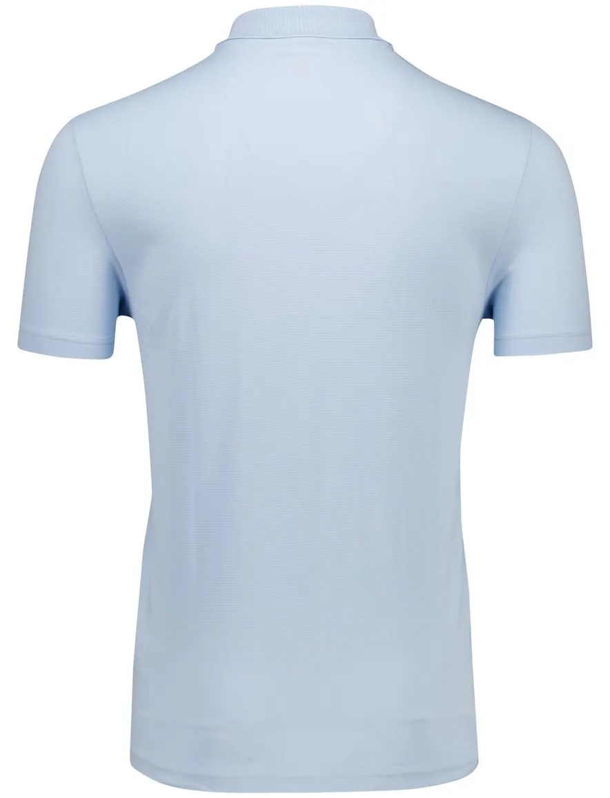 Lacoste polo lichtblauw effen pique 2-knoops