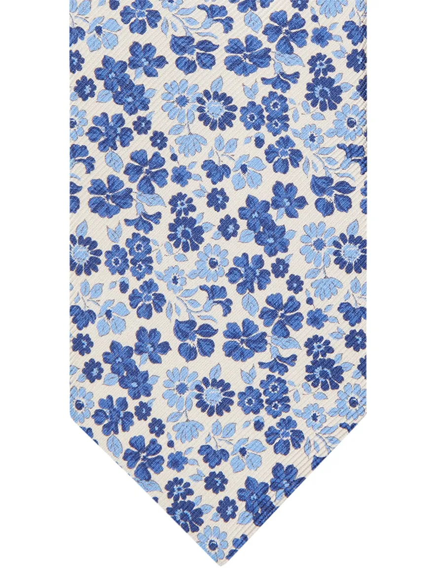 Profuomo stropdas blauw geprint