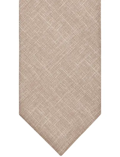 Profuomo Profuomo stropdas beige gemêleerd zijde