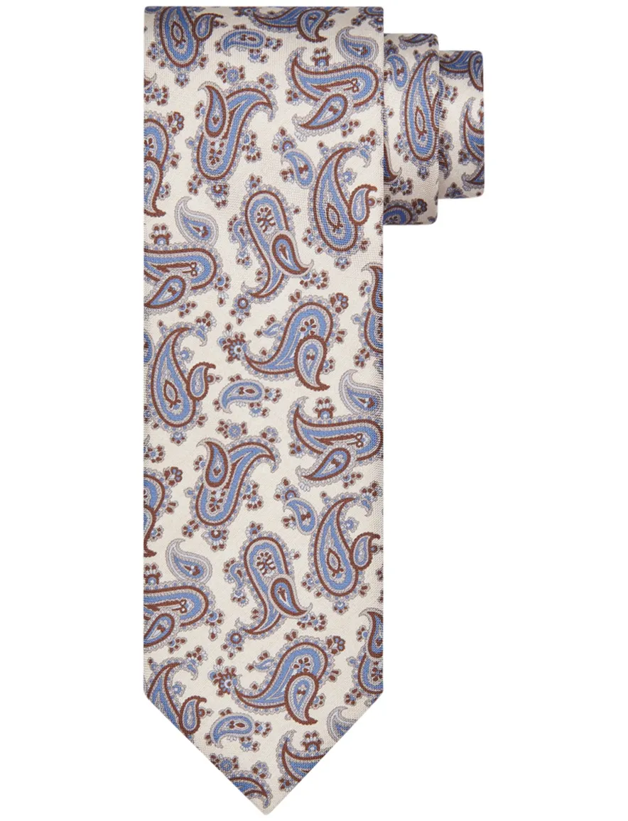 Profuomo stropdas blauw geprint