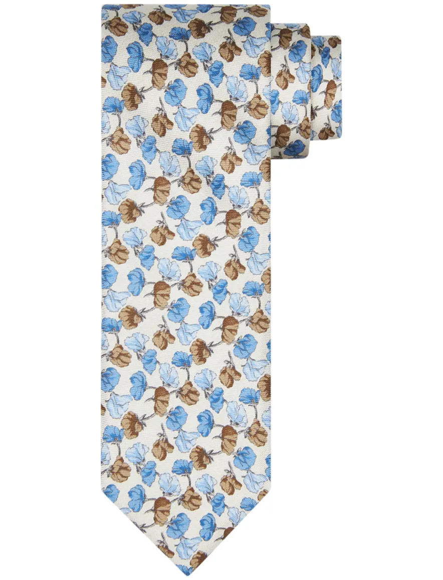 Profuomo stropdas blauw geprint