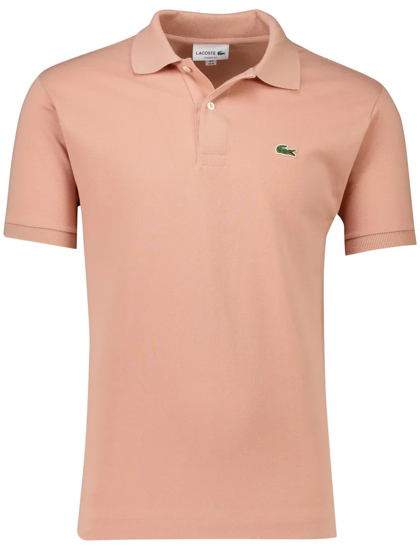 katoenen Lacoste polo oranje effen wijde fit