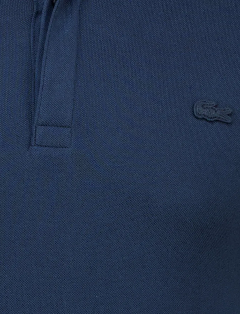 katoenen Lacoste polo donkerblauw korte mouw