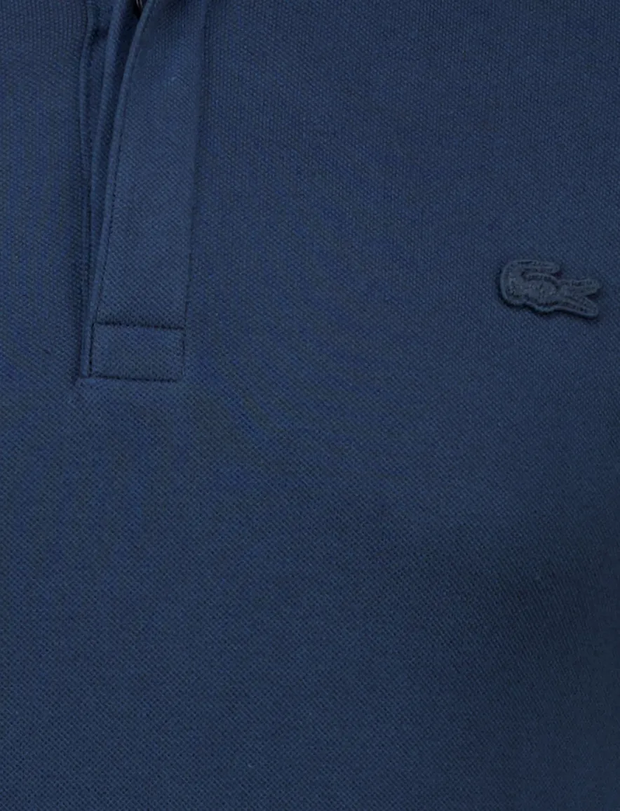 Lacoste polo blauw katoen korte mouw