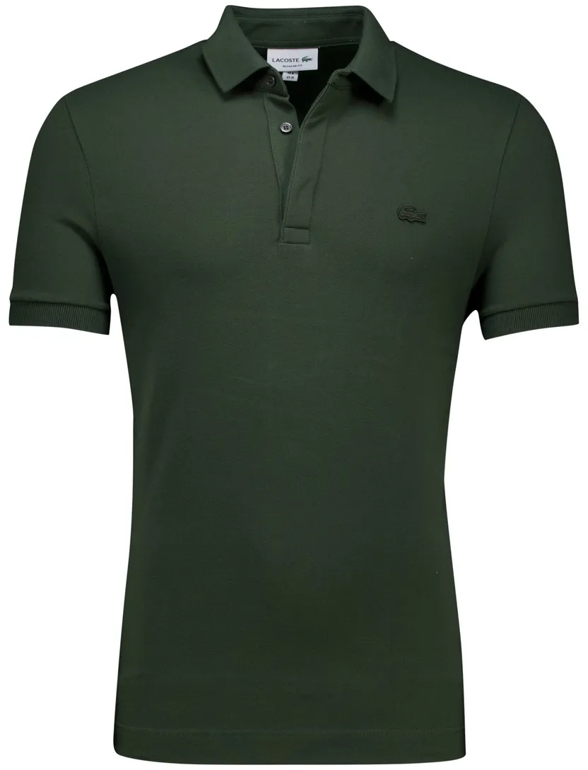Lacoste polo donkergroen korte mouw effen