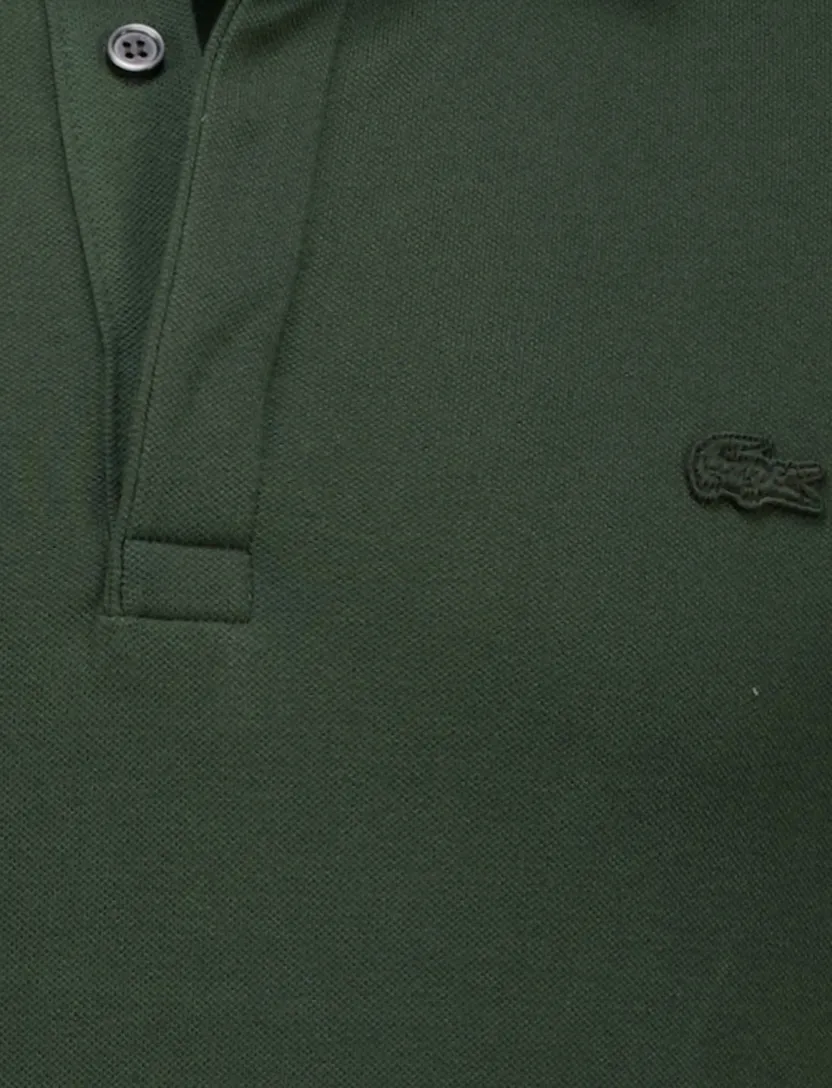 Lacoste polo donkergroen korte mouw effen