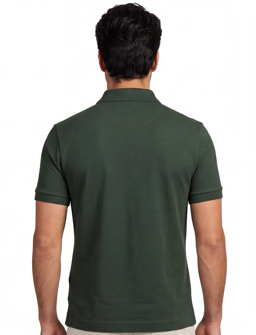 Lacoste polo donkergroen korte mouw effen