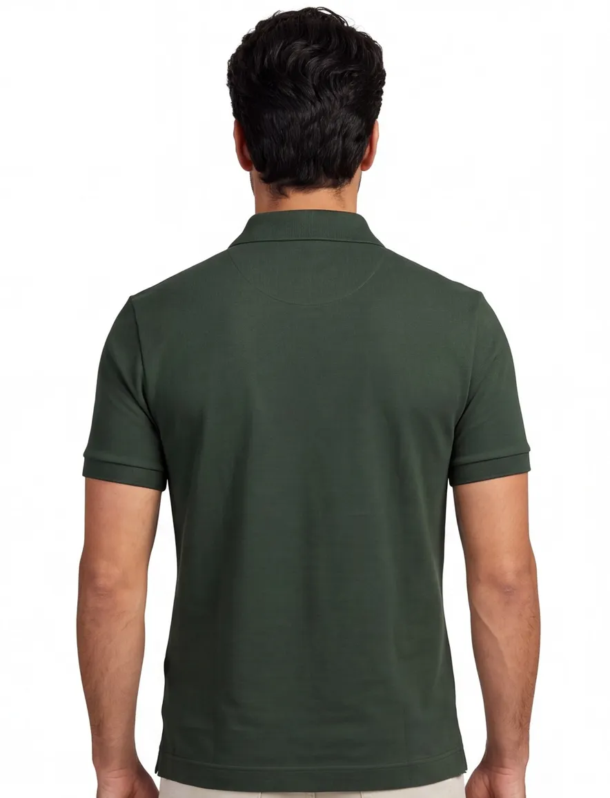 Lacoste polo donkergroen korte mouw effen