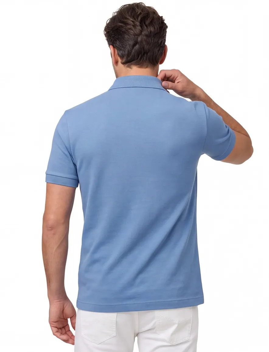 Lacoste polo blauw Regular Fit effen