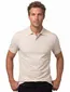 Lacoste polo beige gemêleerd korte mouw