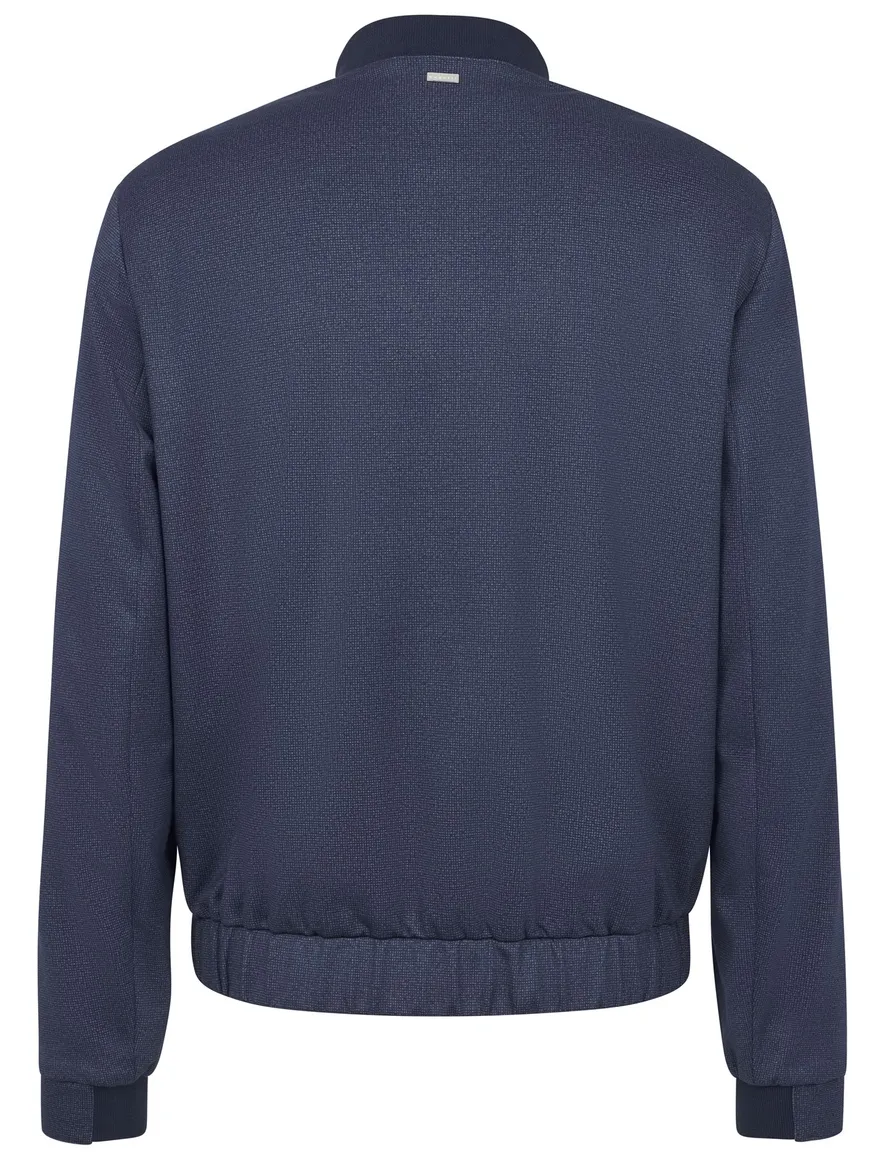 Bugatti bomberjas donkerblauw effen wijde fit