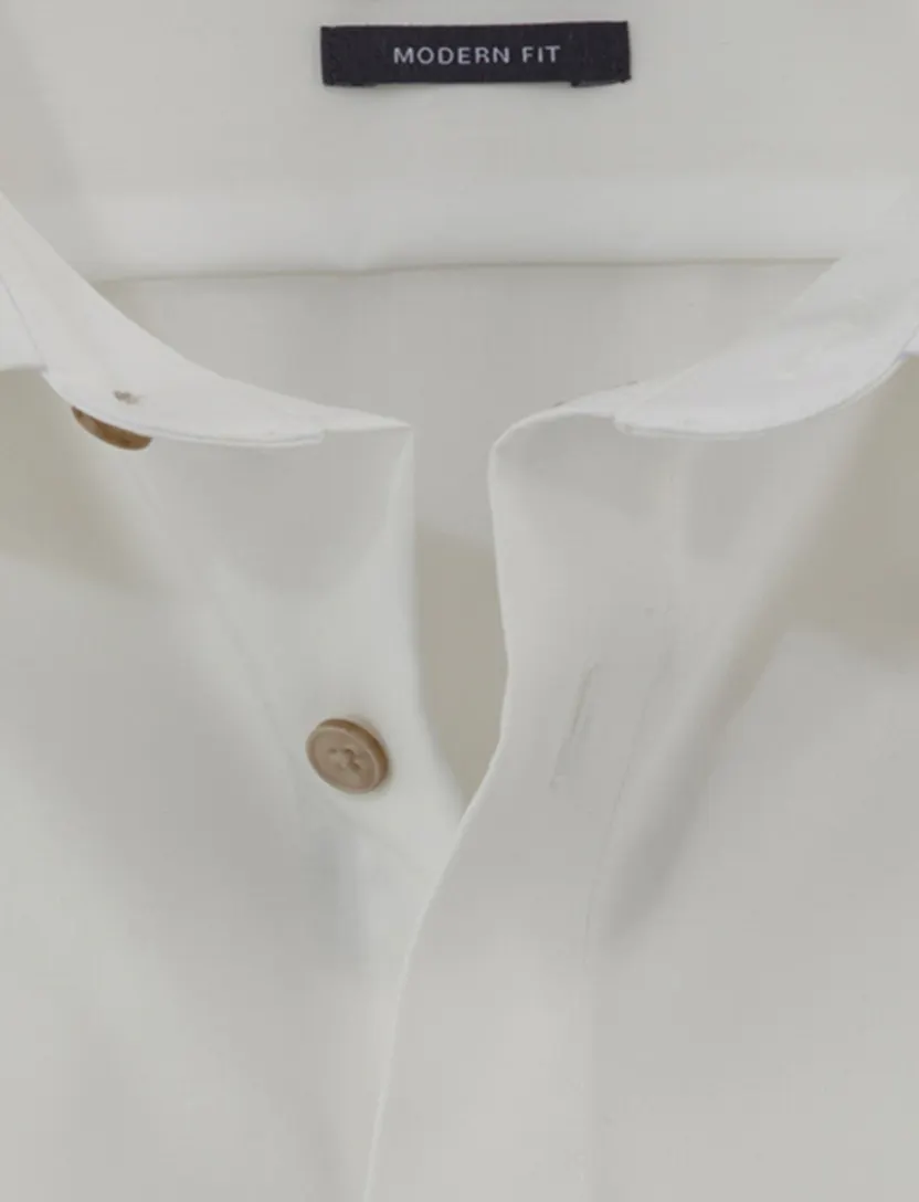 elegante beige effen Olymp overhemd Modern Fit