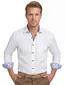 Olymp overhemd wit effen Modern Fit borstzak