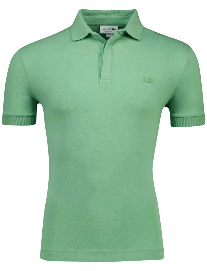 Lacoste polo groen effen korte mouw normale fit