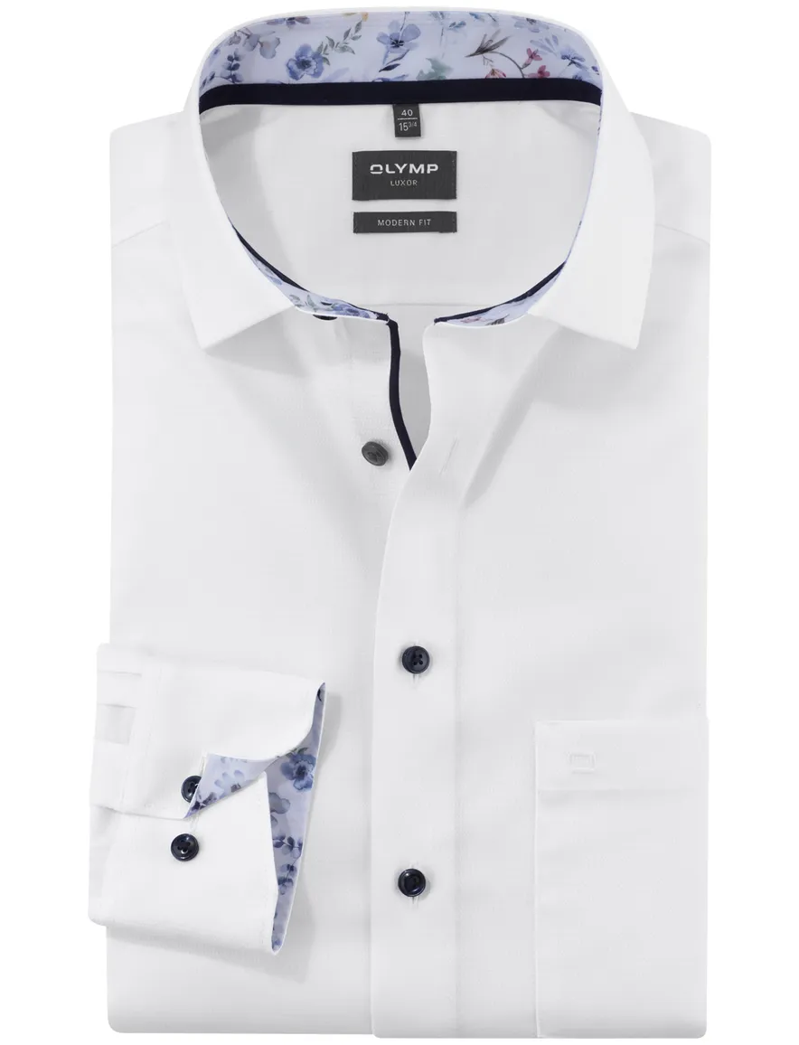 Olymp Luxor overhemd wit ml7 Modern Fit