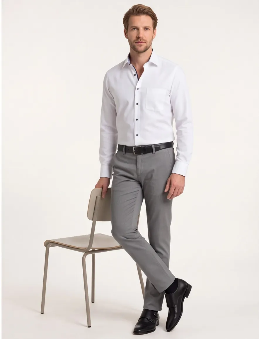 Olymp Luxor overhemd wit ml7 Modern Fit