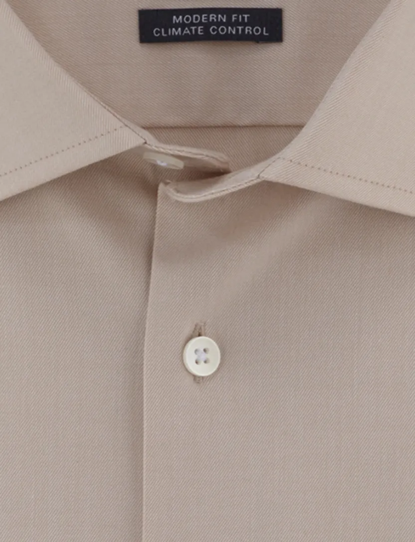 beige Olymp Luxor 24/Seven overhemd Fit