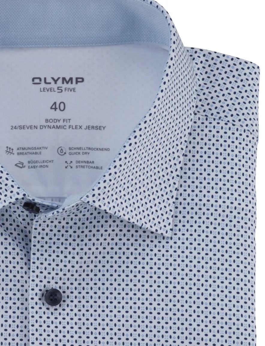 overhemd mouwlengte 7 blauw Olymp