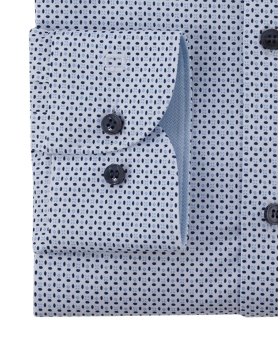 overhemd mouwlengte 7 blauw Olymp
