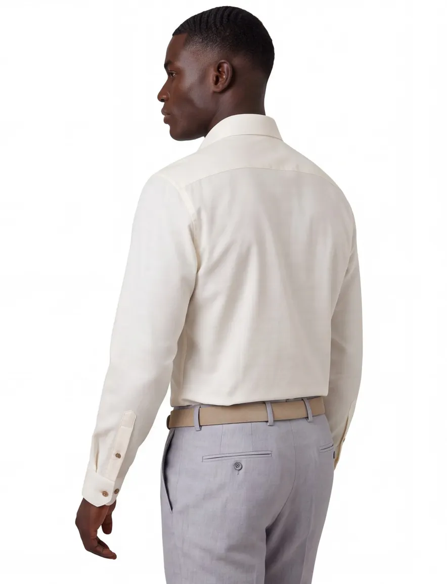 Olymp Luxor Modern Fit overhemd mouwlengte 7 creme