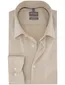 katoenen Olymp overhemd beige effe wijde fit