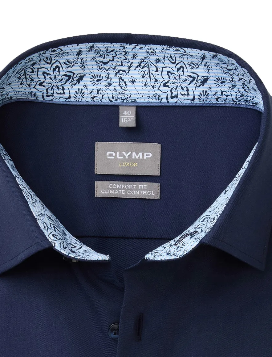 business overhemd donkerblauw Olymp