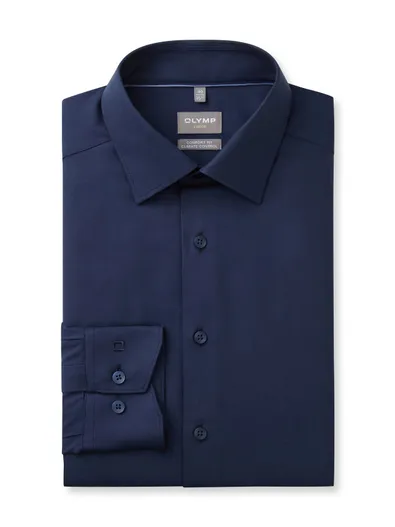 Olymp Olymp Luxor 24/Seven overhemd blauw climate control vezel