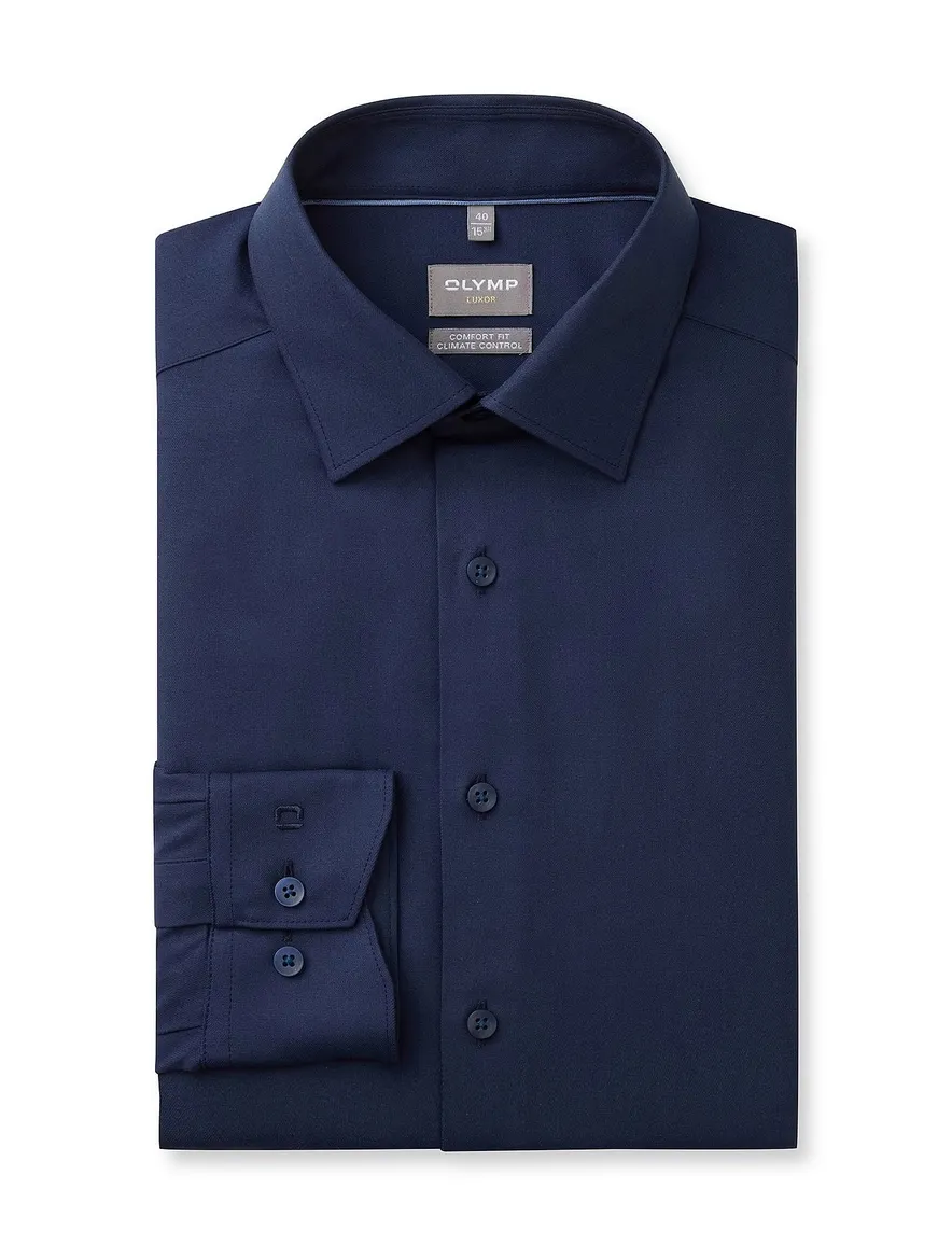 Olymp Luxor 24/Seven overhemd blauw climate control vezel