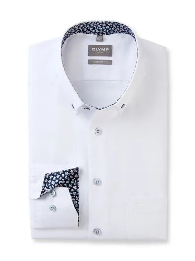 Olymp wit Olymp Luxor overhemd Comfort Fit