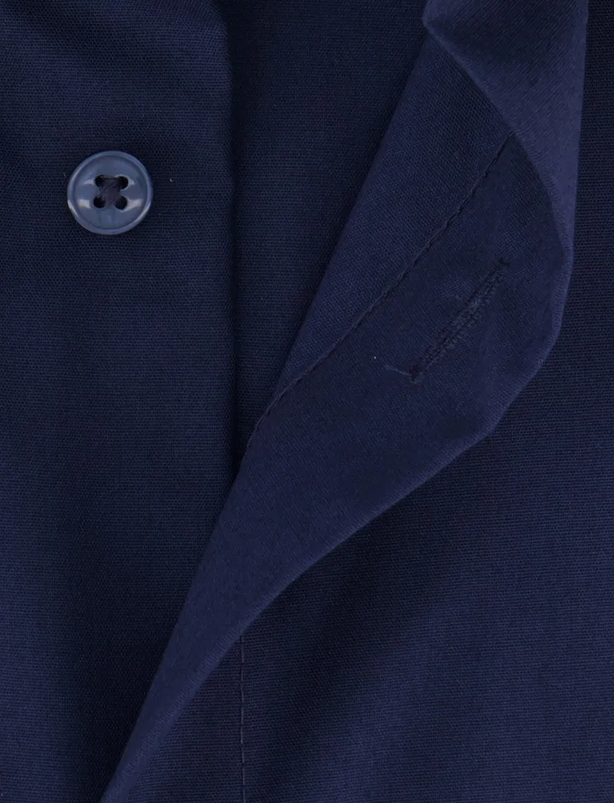Olymp overhemd donkerblauw korte mouw comfort fit