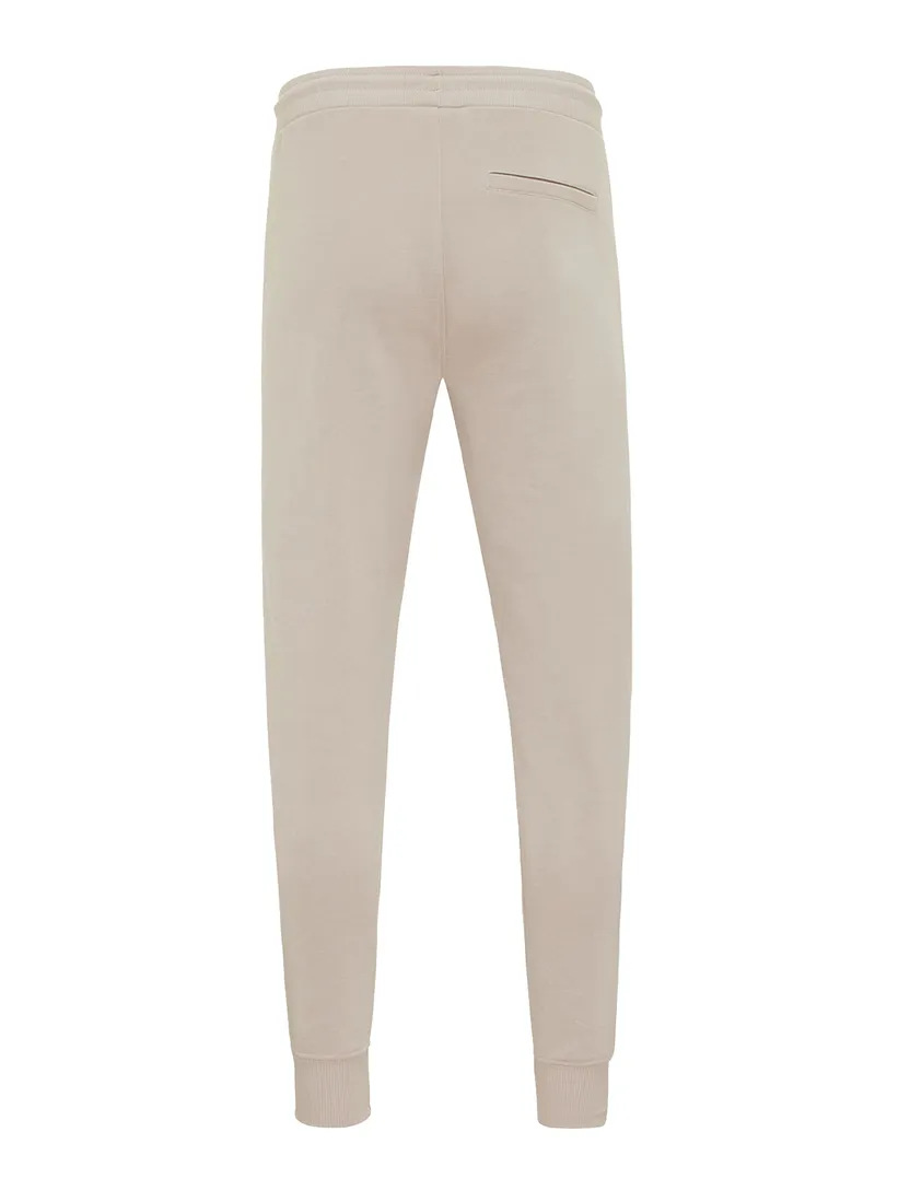 katoenen joggingbroek Genti effen beige