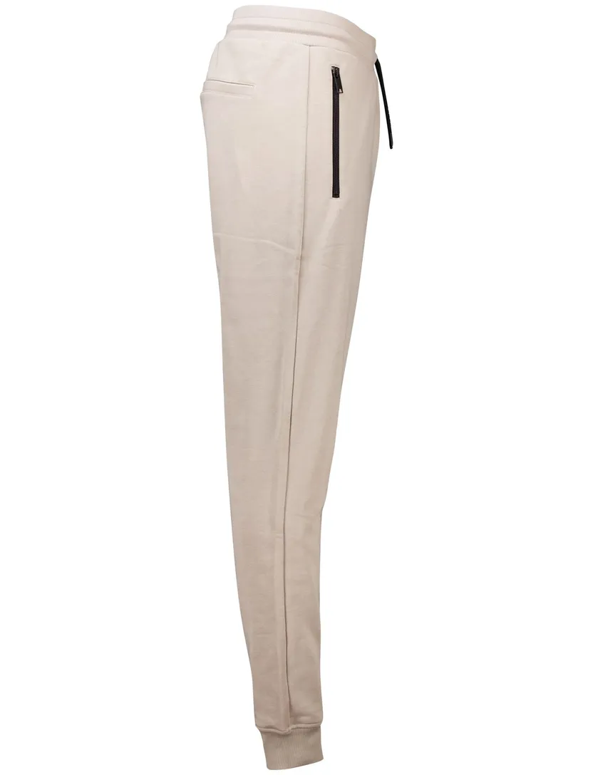 katoenen joggingbroek Genti effen beige