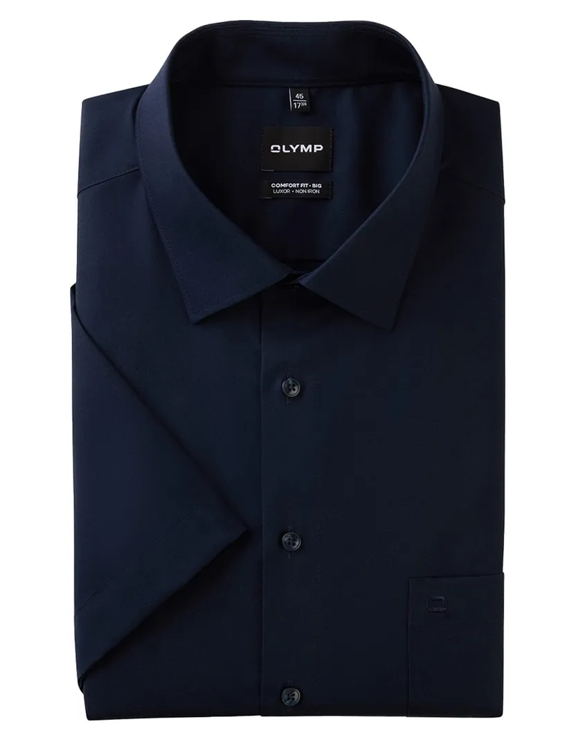 overhemd korte mouw Olymp Comfort Fit - Big donkerblauw