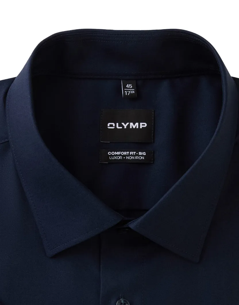 overhemd korte mouw Olymp Comfort Fit - Big donkerblauw