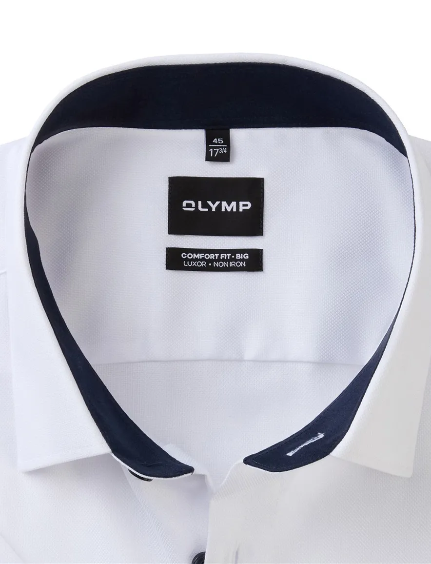 Olymp Comfot Fit - Big overhemd wit korte mouw