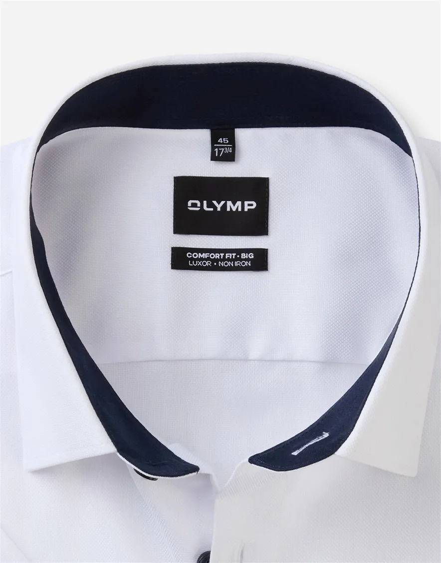 Olymp Comfot Fit - Big overhemd wit korte mouw