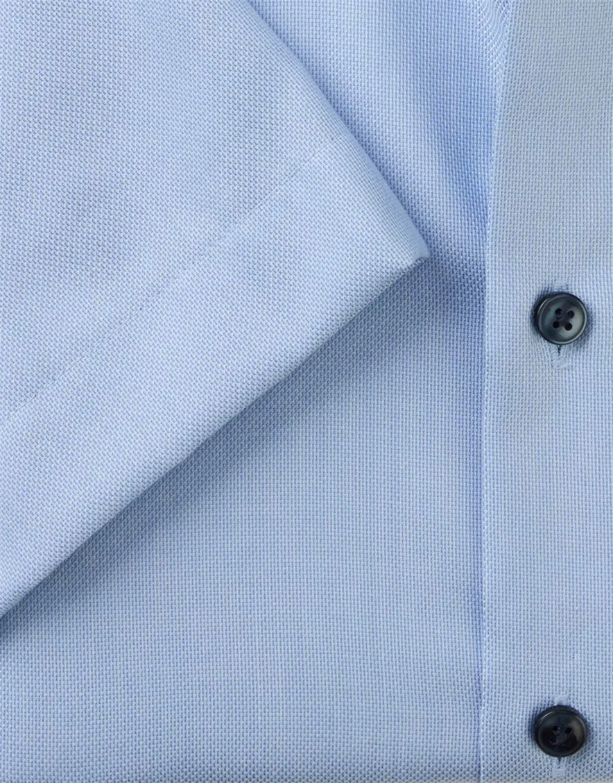 Olymp overhemd blauw korte mouw