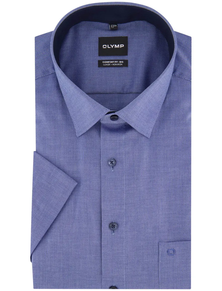 Olymp overhemd donkerblauw strijkvrij