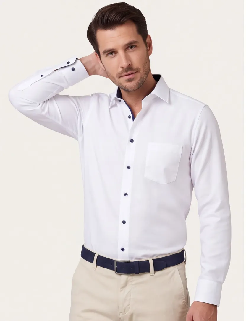 wit Olymp Comfort Fit - Big overhemd