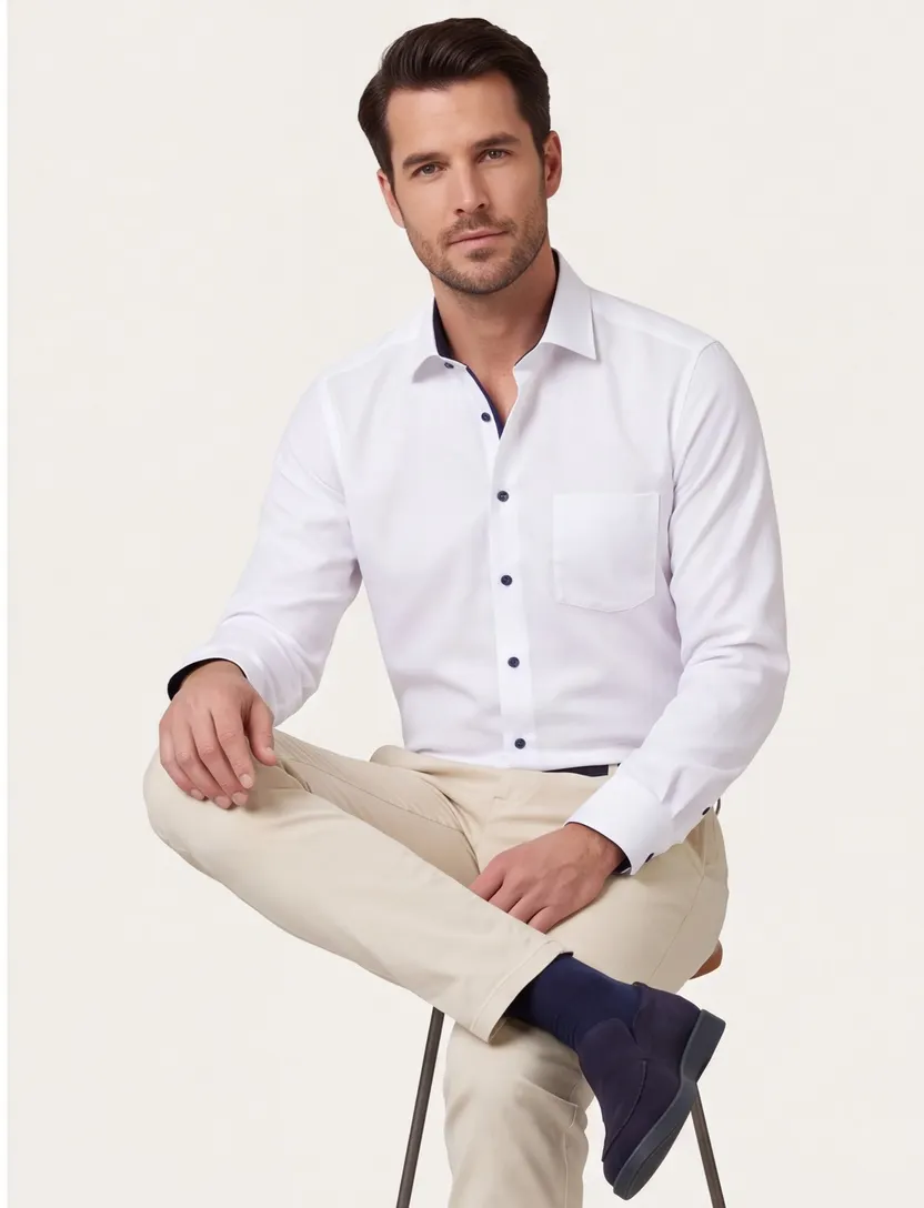 wit Olymp Comfort Fit - Big overhemd