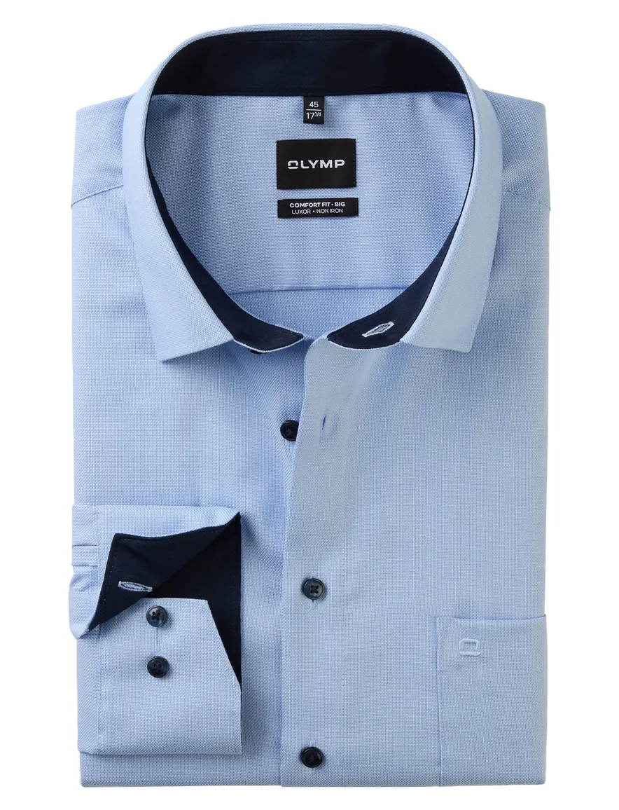 Olymp overhemd blauw Comfort Fit