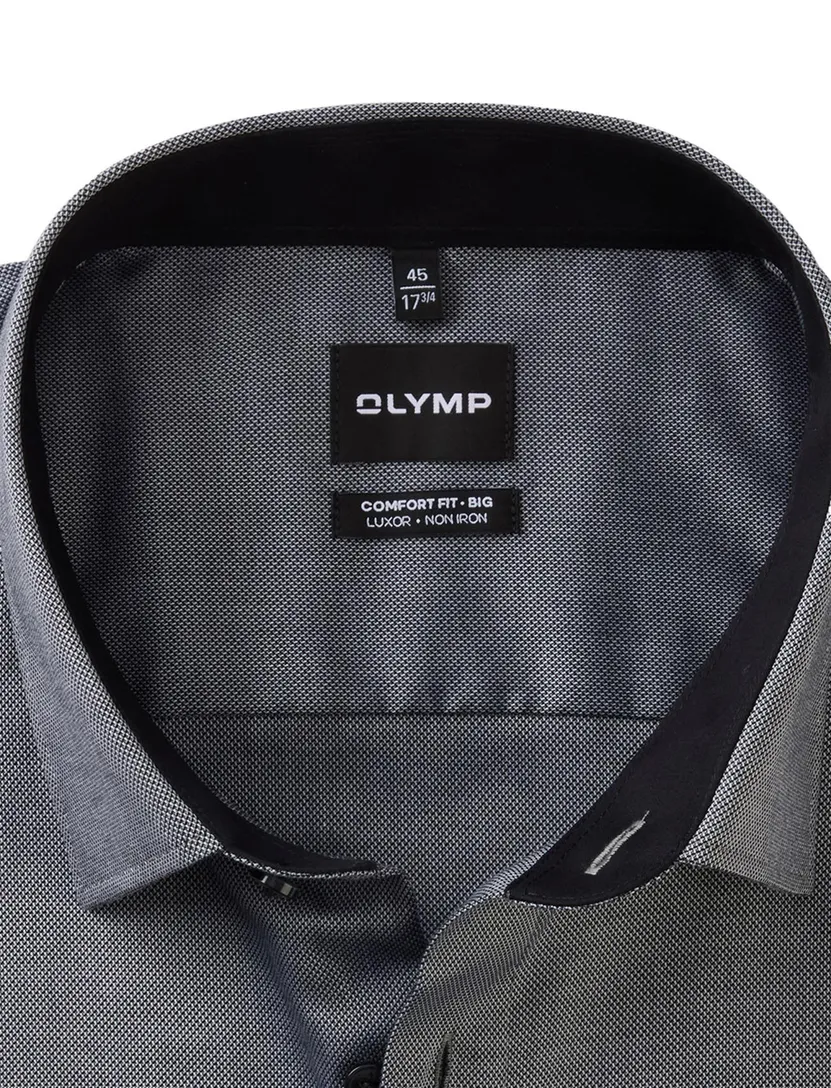 grijs Olymp Big&Tall overhemd Comfort Fit
