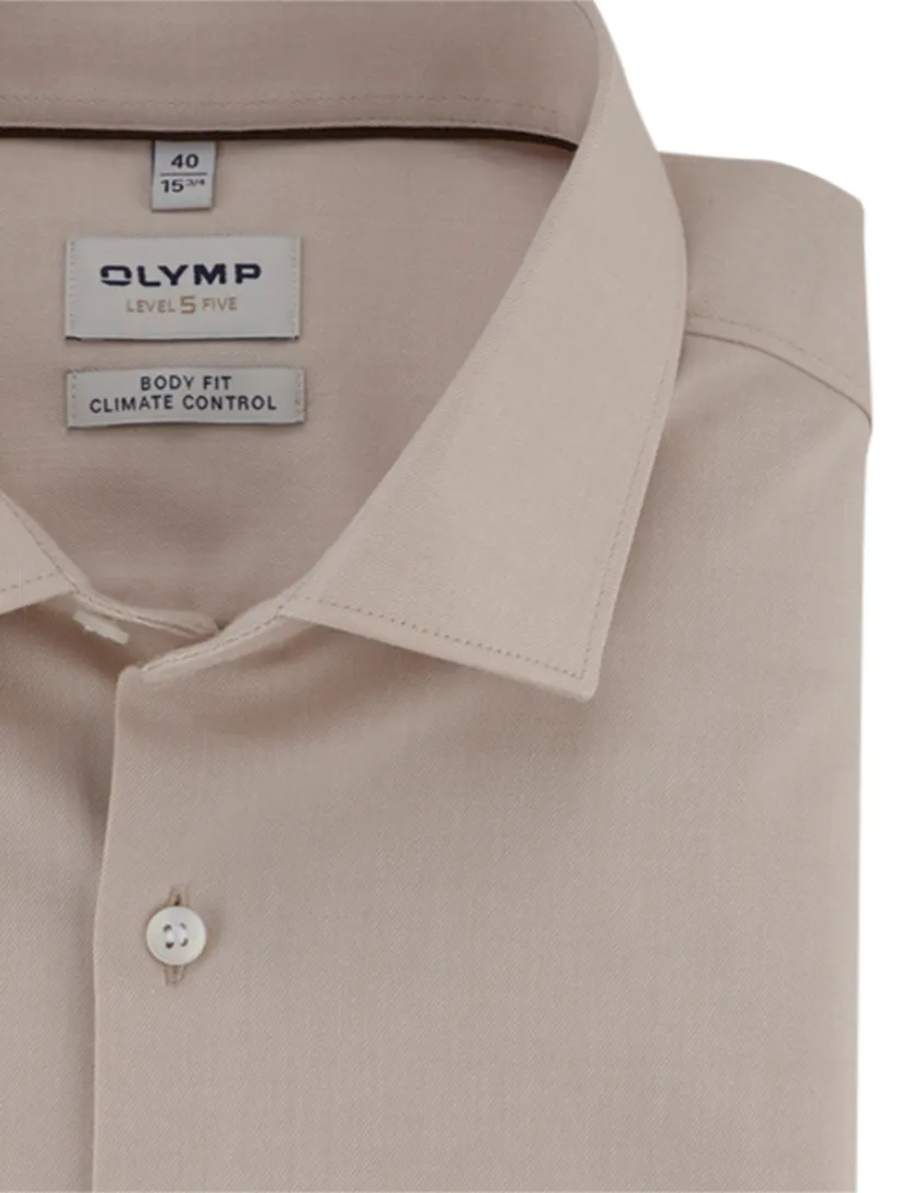 beige Olymp Level Five 24/Seven overhemd climate control vezel