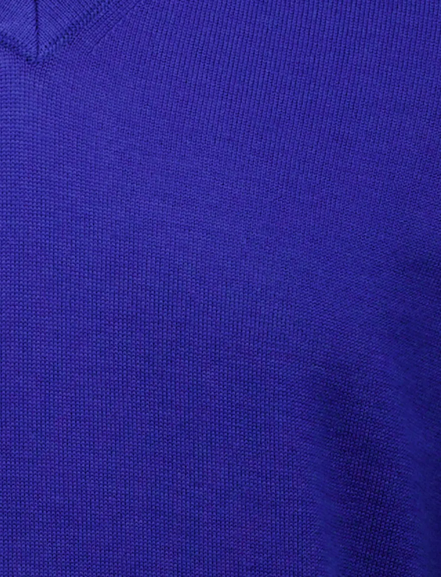 Maerz trui blauw v-hals