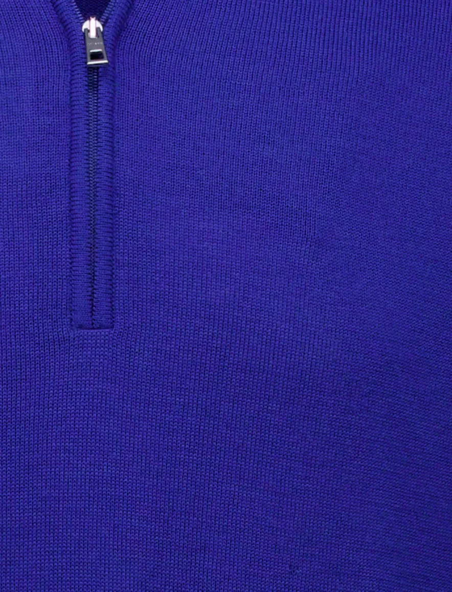 Maerz trui blauw half zip