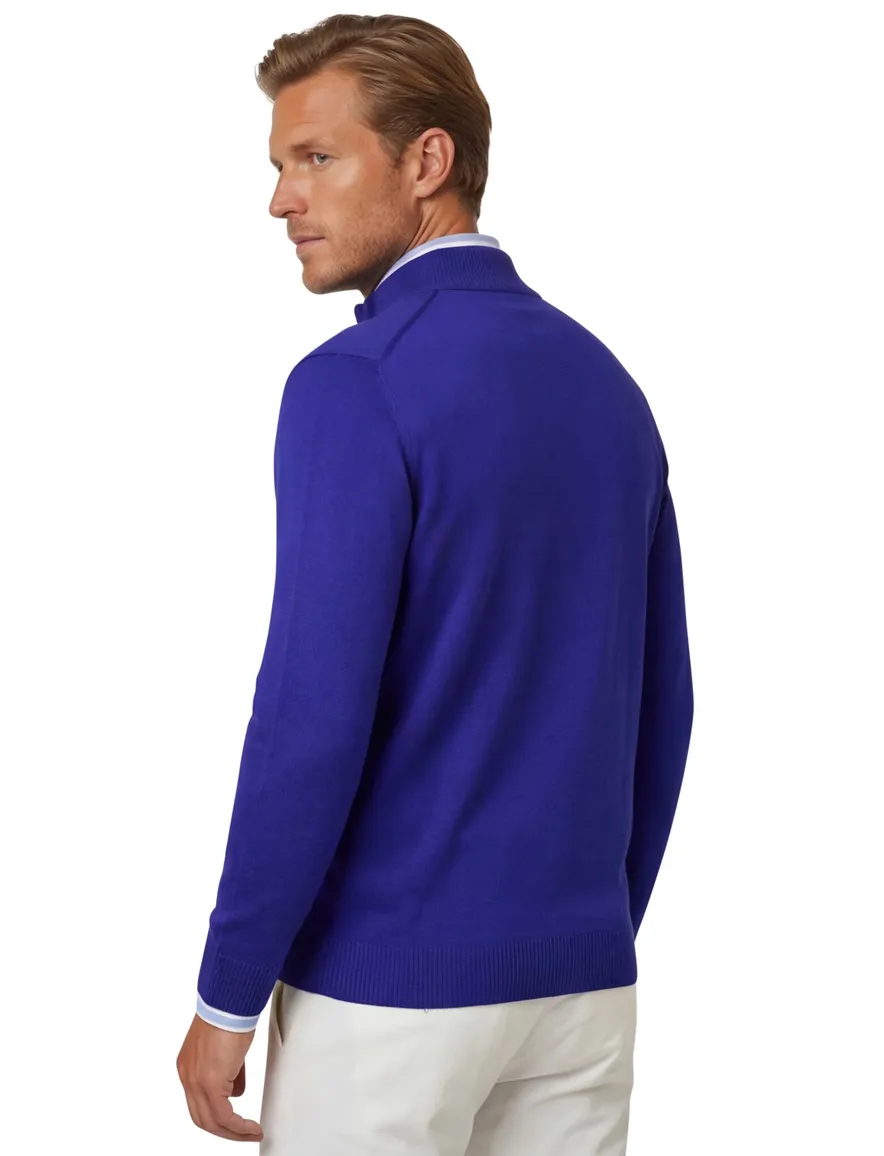 Maerz trui blauw half zip